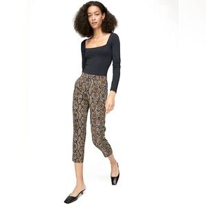 Babaton Atelier Cropped Conan Snake Print Pants Size 12 NWOT